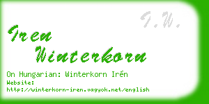 iren winterkorn business card